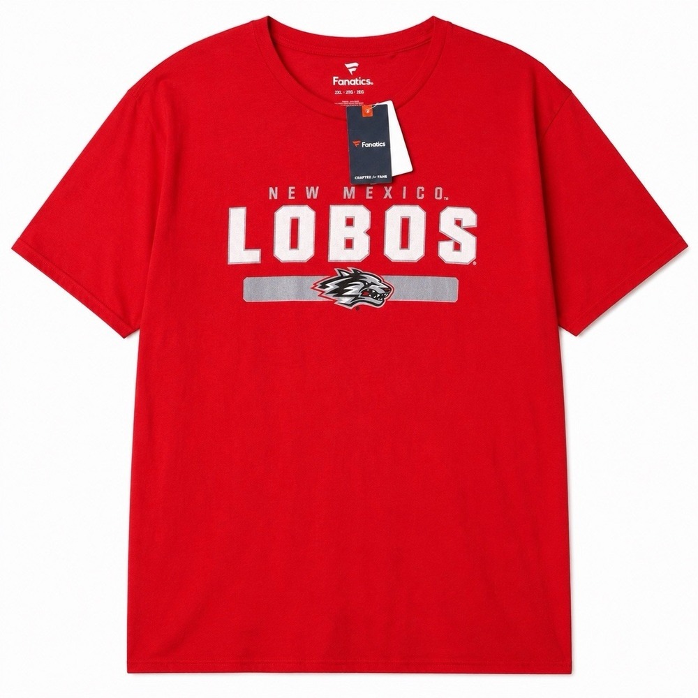 Fanatics New Mexico Lobos Red Graphic T Shirt NCAA College Mens 2XL NWT